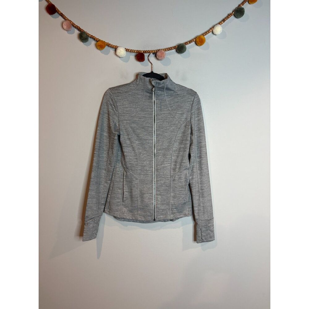 Mondetta grey space dye zip up athletic jacket